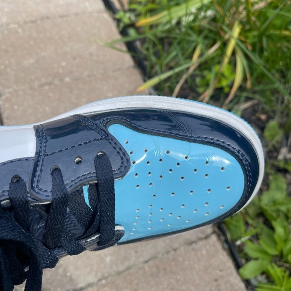 Nike Air Jordan 1 Retro High Blue Chill UNC Patent Leather - Picture 4 of 8